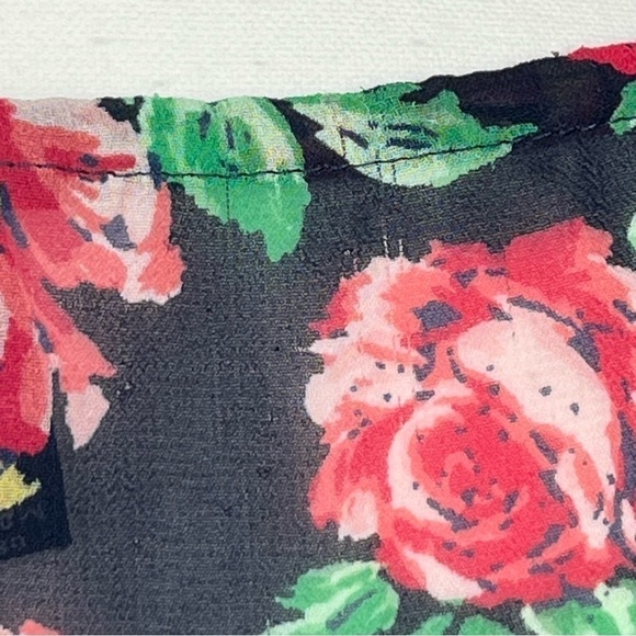 Torrid sheer button front black with floral print blouse, size 3X. - Picture 11 of 11